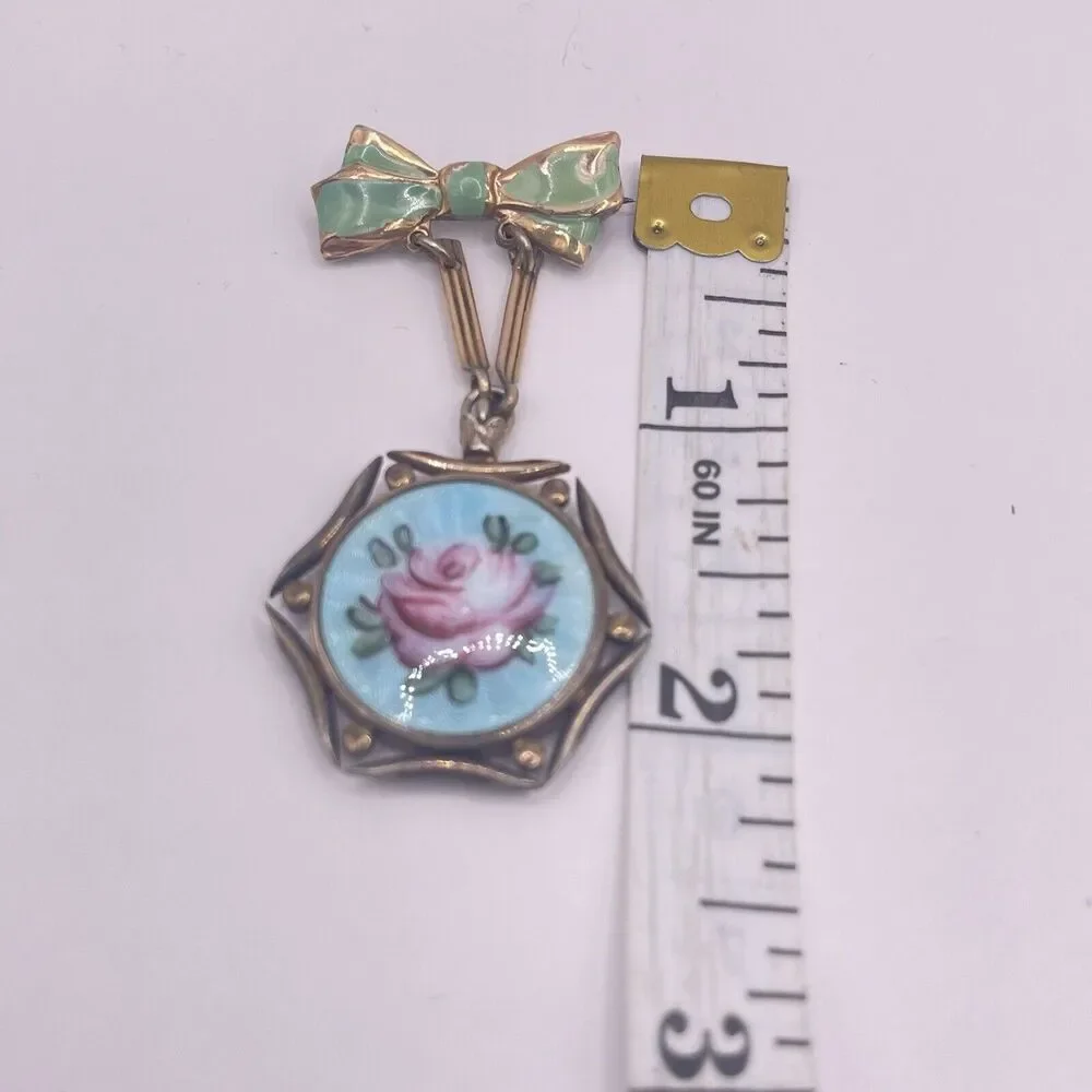 Antique enamel rose